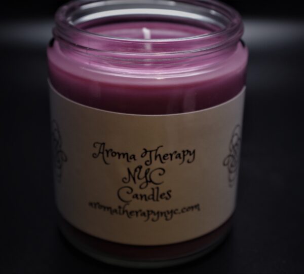 A Pure comfort Purple Color Candle in a Glass Jar Copy